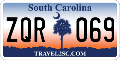 SC license plate ZQR069