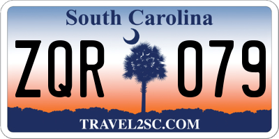 SC license plate ZQR079