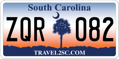 SC license plate ZQR082