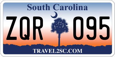 SC license plate ZQR095