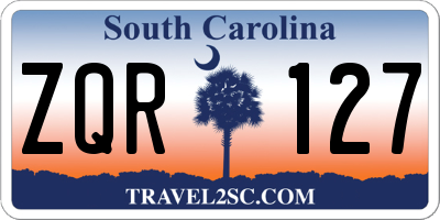 SC license plate ZQR127