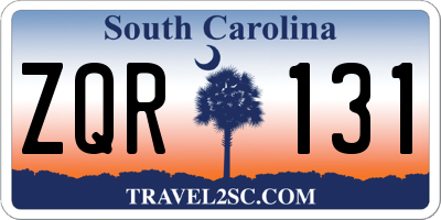 SC license plate ZQR131