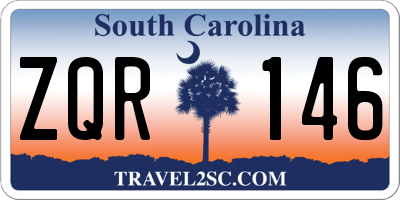 SC license plate ZQR146