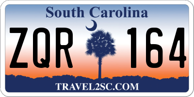 SC license plate ZQR164