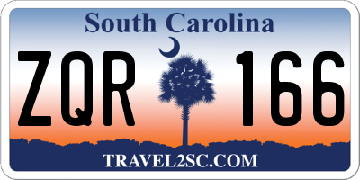 SC license plate ZQR166