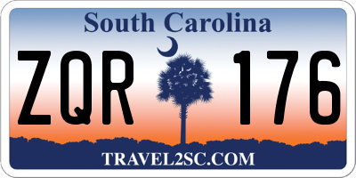 SC license plate ZQR176