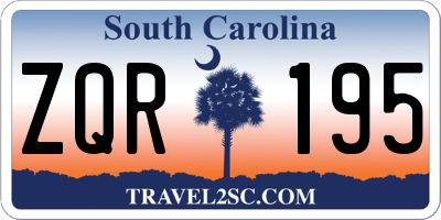 SC license plate ZQR195