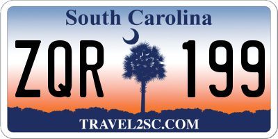 SC license plate ZQR199