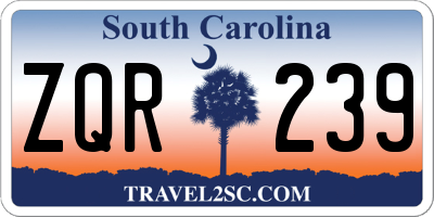 SC license plate ZQR239