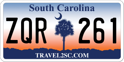 SC license plate ZQR261