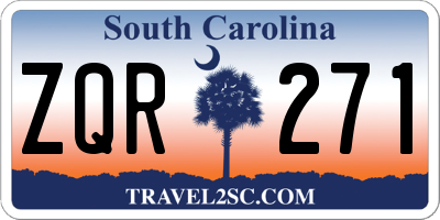 SC license plate ZQR271