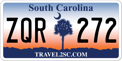 SC license plate ZQR272