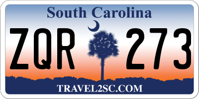 SC license plate ZQR273