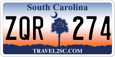 SC license plate ZQR274