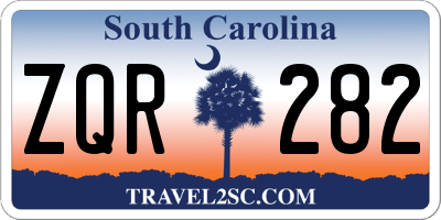 SC license plate ZQR282