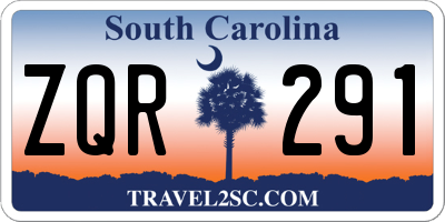 SC license plate ZQR291