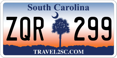 SC license plate ZQR299