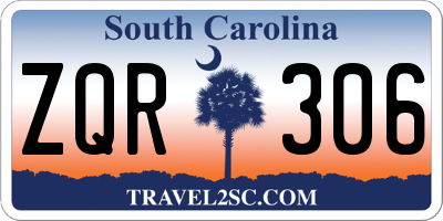 SC license plate ZQR306