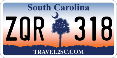 SC license plate ZQR318