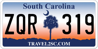 SC license plate ZQR319