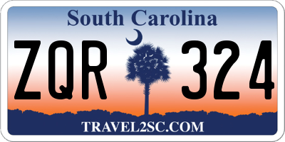 SC license plate ZQR324