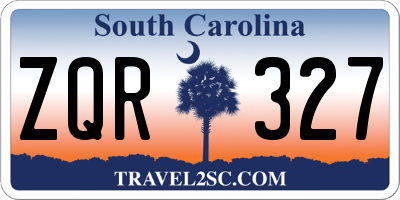 SC license plate ZQR327
