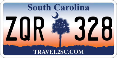 SC license plate ZQR328