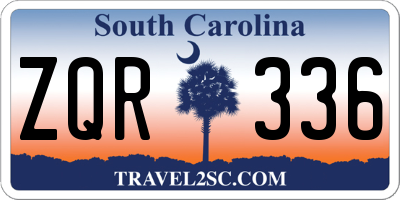 SC license plate ZQR336