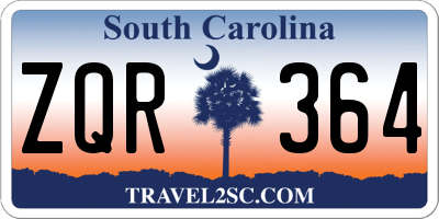 SC license plate ZQR364