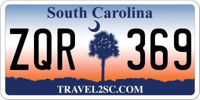 SC license plate ZQR369