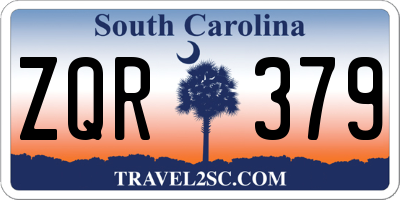 SC license plate ZQR379