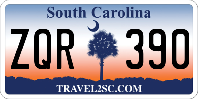 SC license plate ZQR390