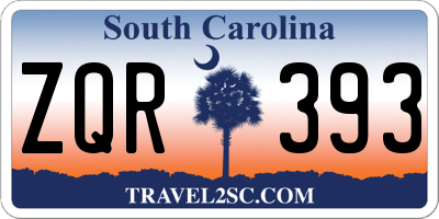 SC license plate ZQR393