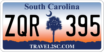 SC license plate ZQR395