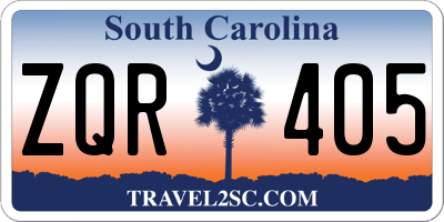 SC license plate ZQR405