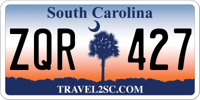 SC license plate ZQR427