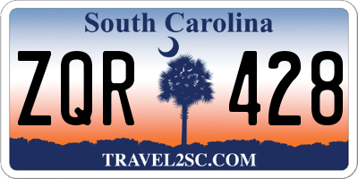 SC license plate ZQR428
