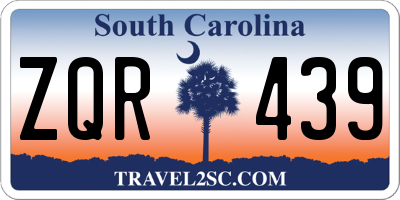 SC license plate ZQR439