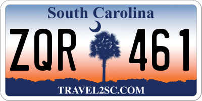SC license plate ZQR461