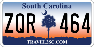 SC license plate ZQR464
