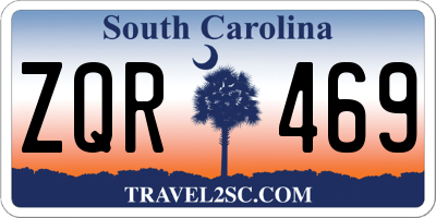 SC license plate ZQR469