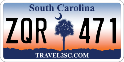 SC license plate ZQR471