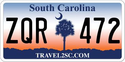 SC license plate ZQR472