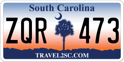 SC license plate ZQR473