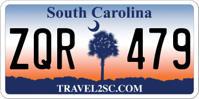 SC license plate ZQR479