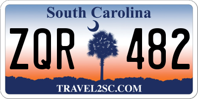SC license plate ZQR482