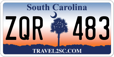 SC license plate ZQR483