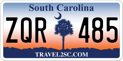 SC license plate ZQR485