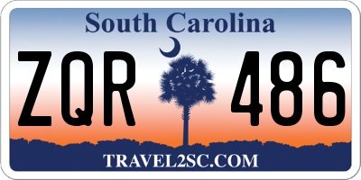 SC license plate ZQR486