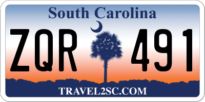 SC license plate ZQR491